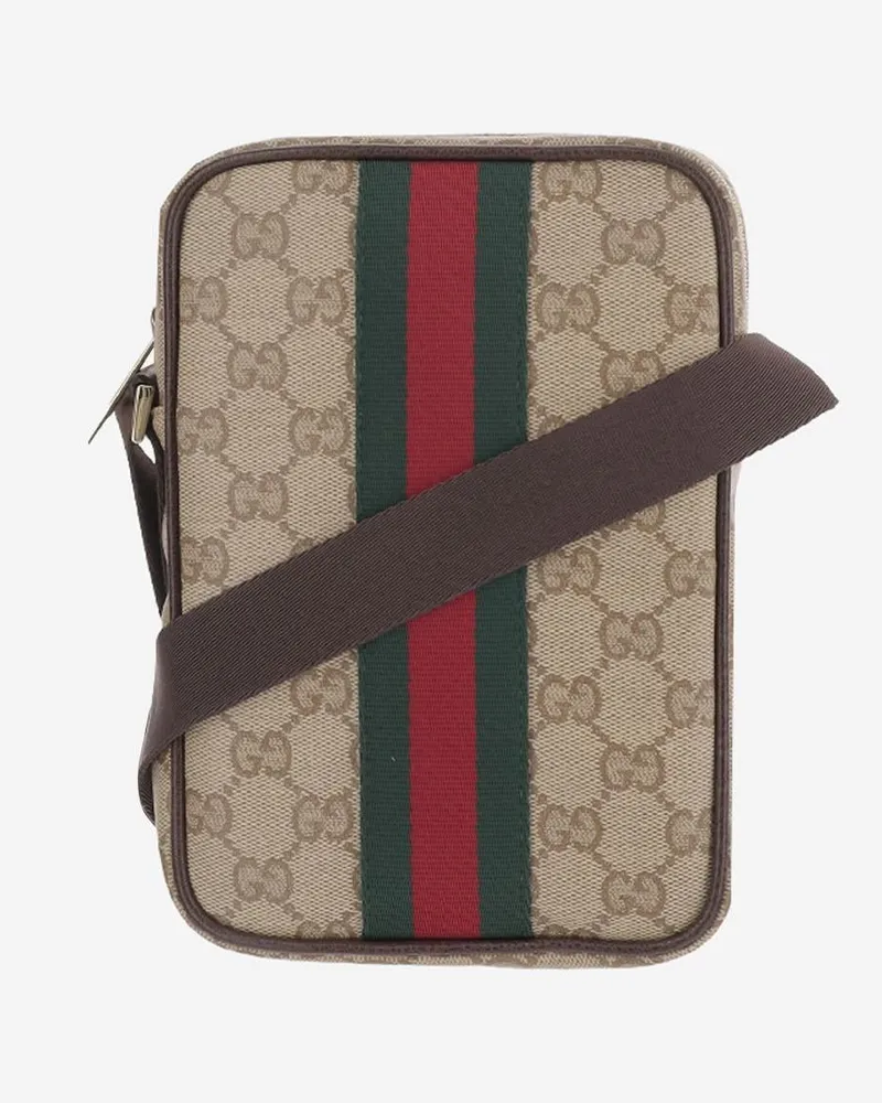 Gucci Men's Bag Mini Gg Web Detail Multicolour Cotton Belt Multicolor