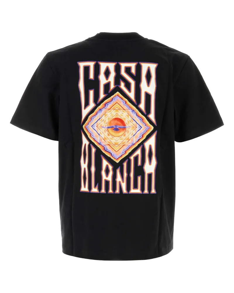 Casablanca Paris Jersey T-Shirt — Black Black