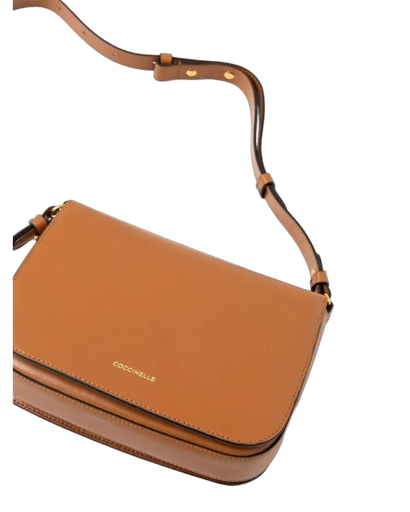Coccinelle Women's Crossbody Bag Brown Calf Split Crossbody-bags Brown