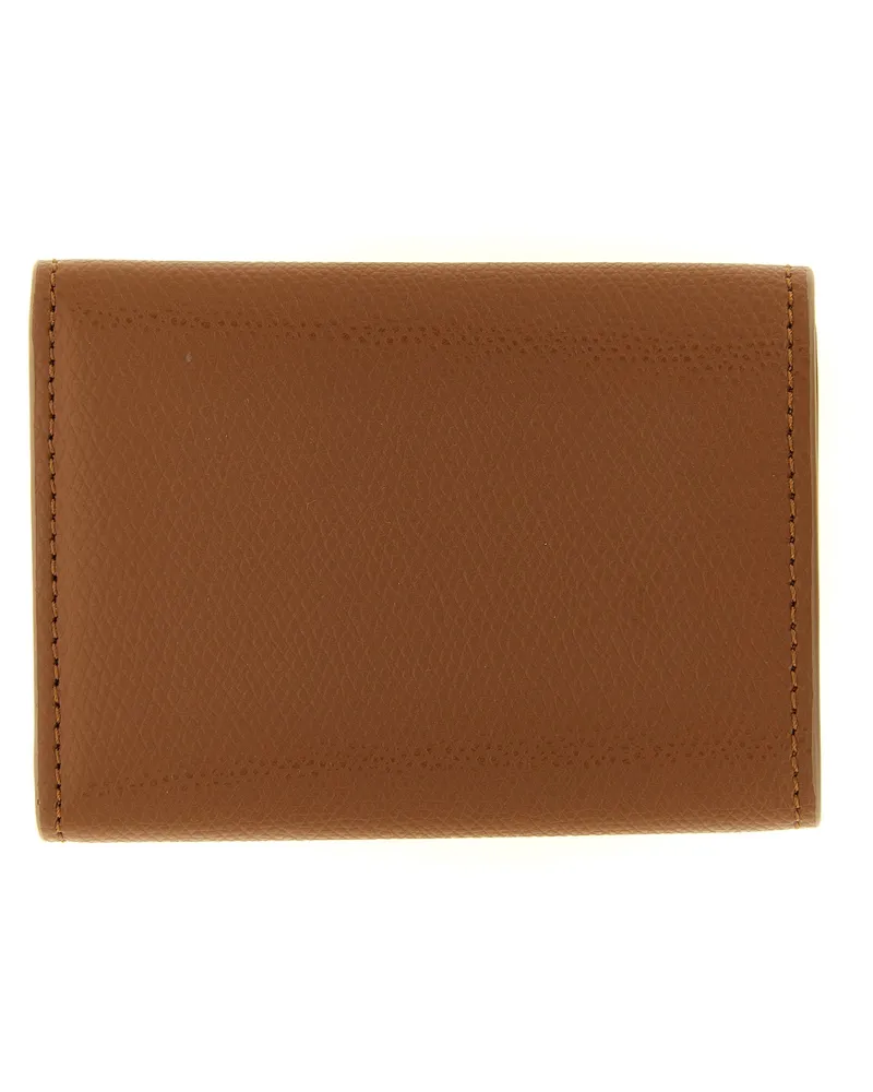 Fendi Calfskin Trifold Wallet — Brown Brown