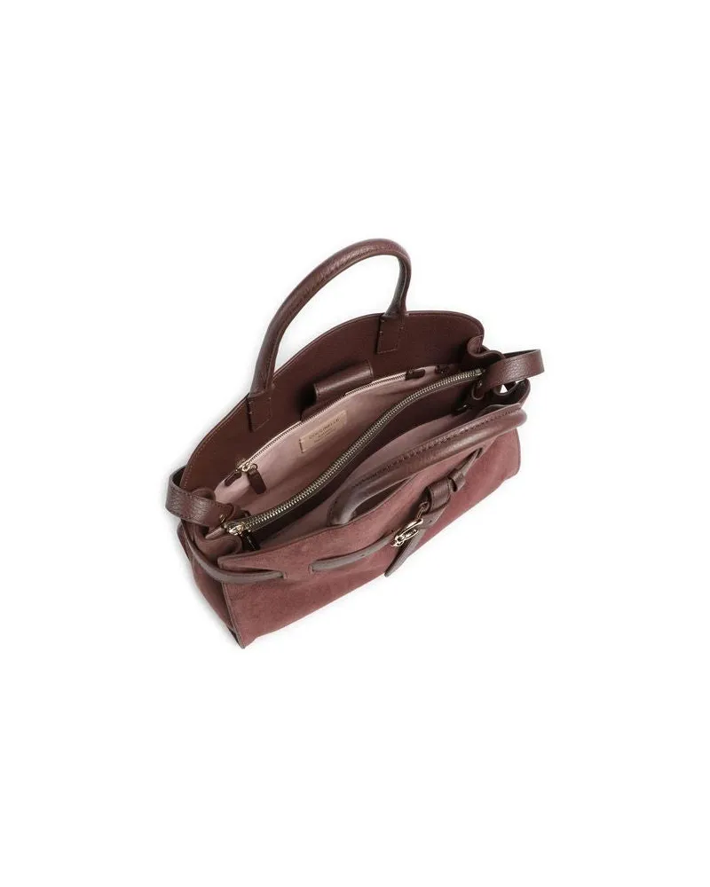 Coccinelle Women's Handbag Berry-Berry Suede Leather-Grained Leather Bags - Handbags Berry/berry Leather/grained Purple