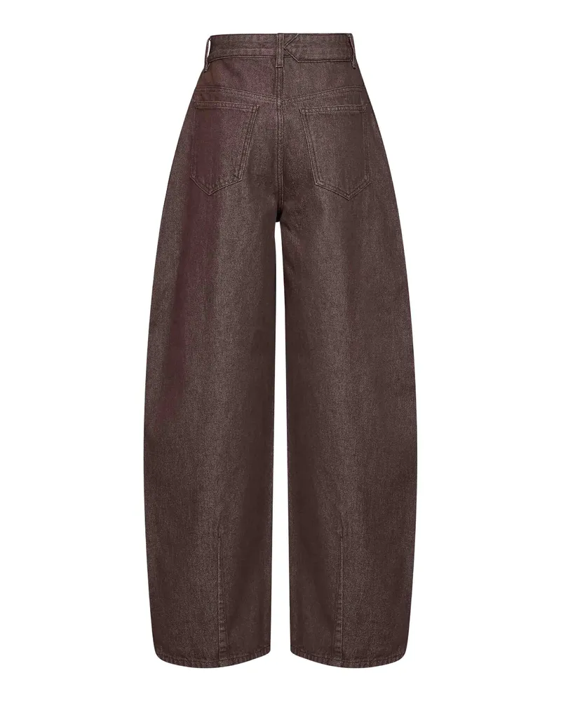 Jacquemus Curved Leg Jeans — Brown Brown
