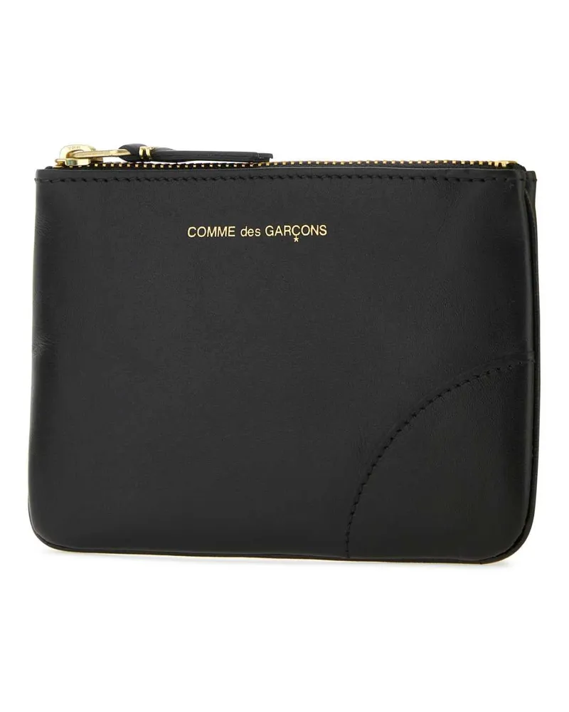 Comme des Garçons Unisex Black Leather Coin Case Exterior: Portafogli Wallet Black