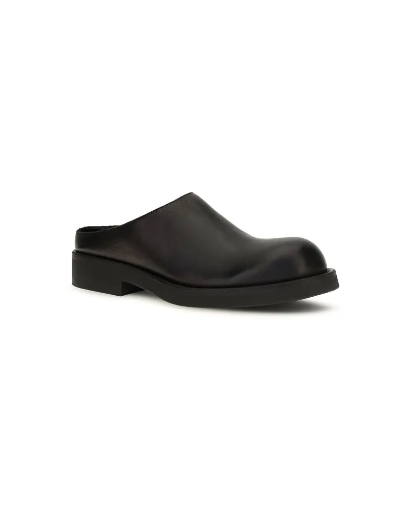 Maison Margiela Women's Black Calf Leather Bos Taurus Mules Black