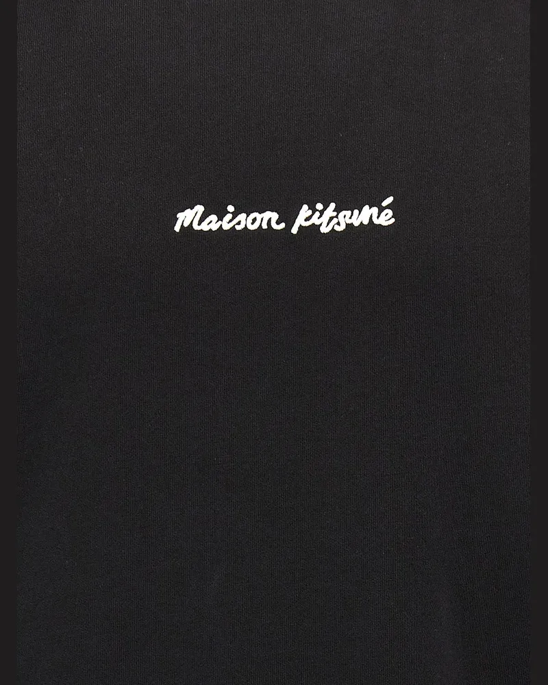 Kitsuné Logo-Embroidered Sweatshirt — Black Black