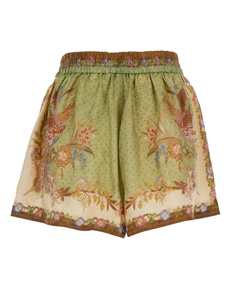 Zimmermann Women's Shorts Indra Relaxed Multicolour Silk Multicolor