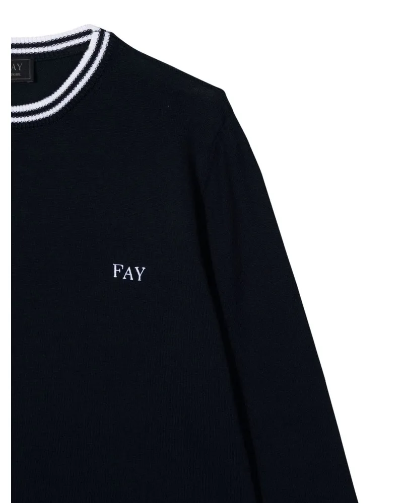 Fay Cotton T-shirt — Blue Blue