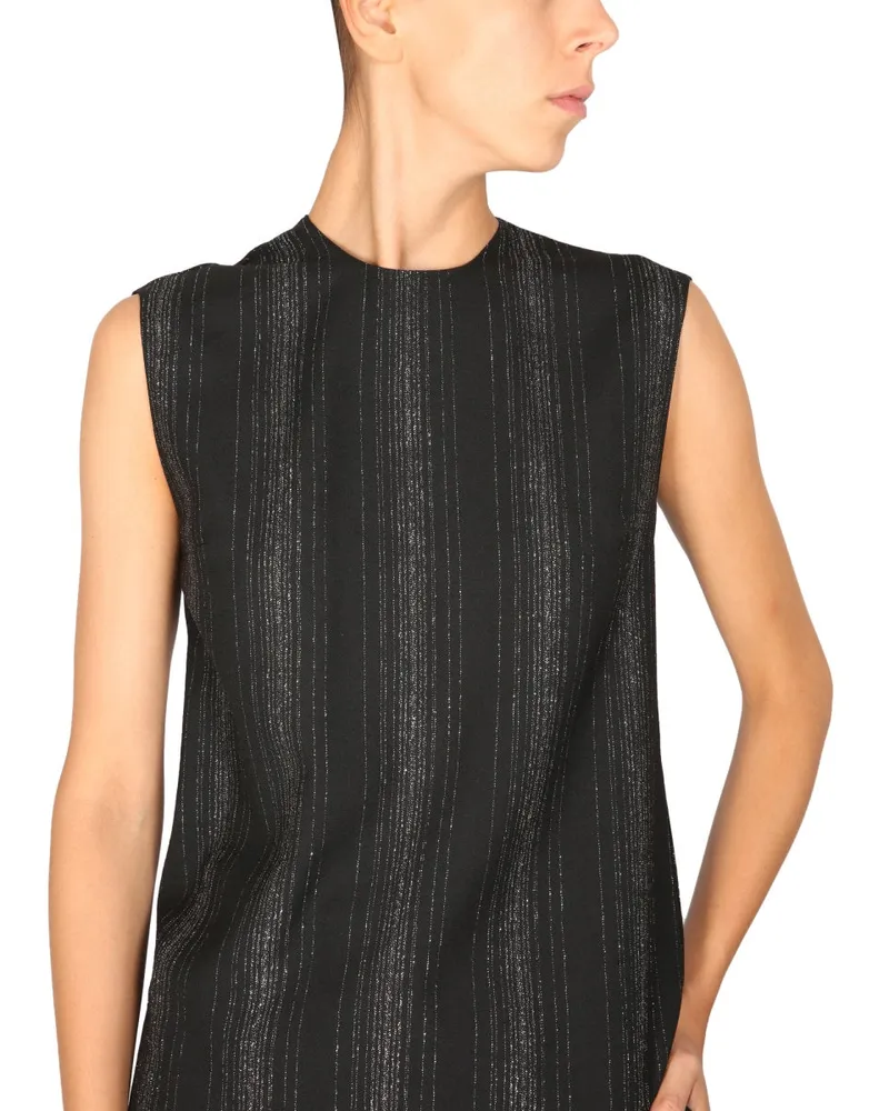 Stella McCartney Lurex Tailored Blouse — Black Black