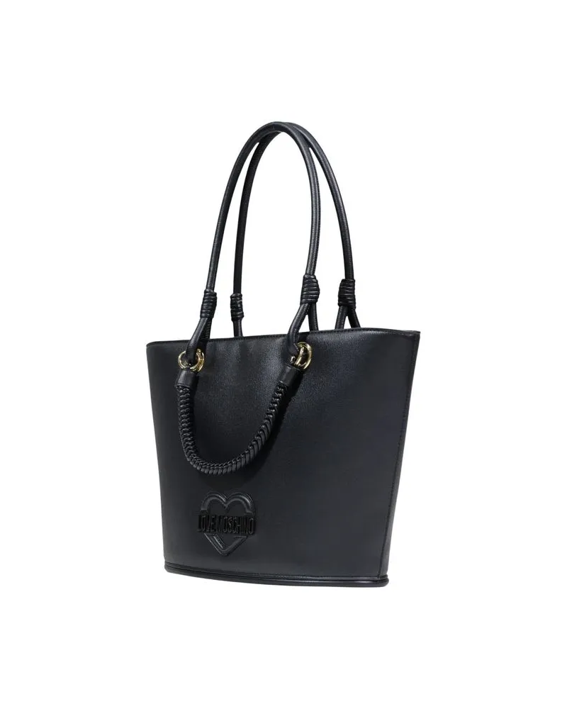 Moschino Women's Black Polyethylene Handbag Bag Black