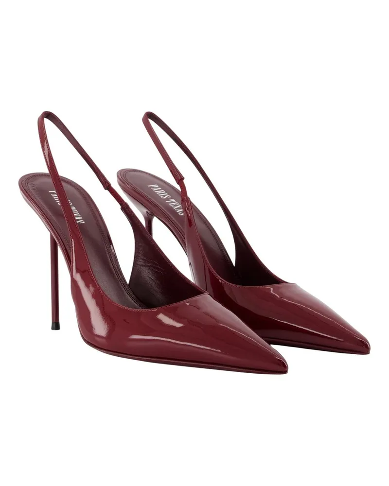Paris Texas Women's Lidia Slingback Pumps -  Leather Burgundy Calfskin Shoes Burgundy