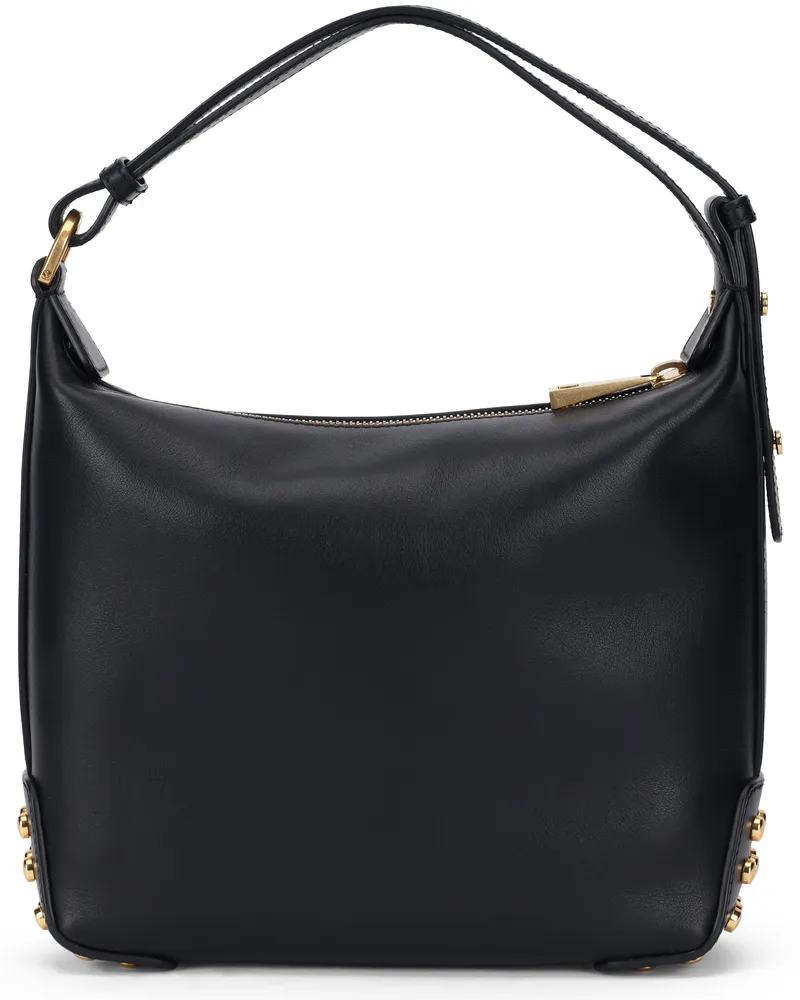 TOD'S Women's Handbag Metal Dots Leather Black Handbags Hand Bags Black