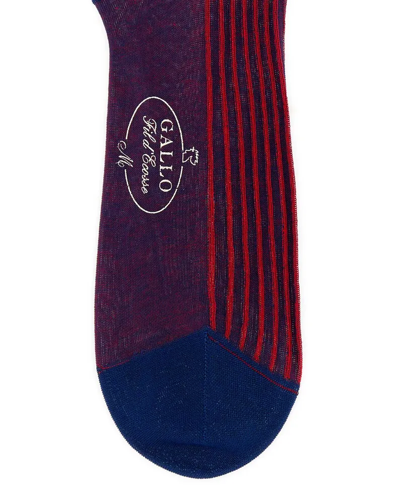 Gallo Men Two-Tone Cotton Socks Ribes Exterior: Calze Red