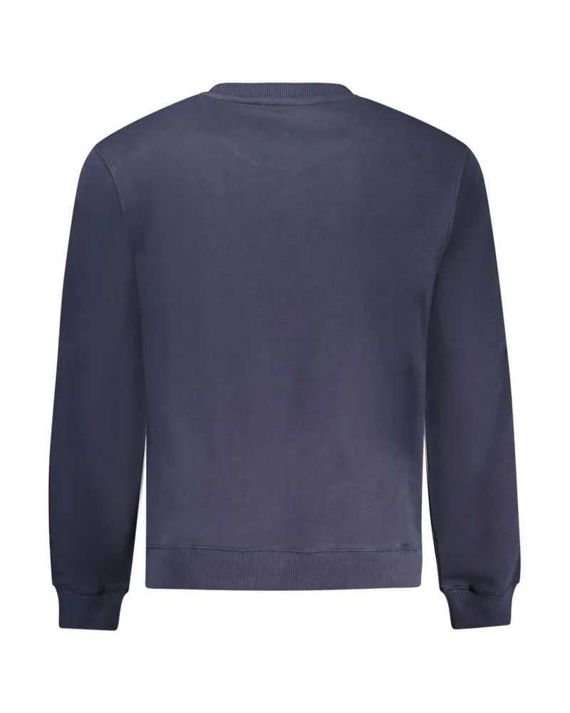 Napapijri Logo-Print Cotton Sweatshirt — Navy Navy