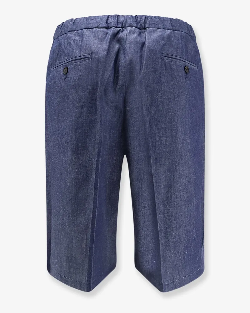 Hevò Men's Shorts Torre Lapillo Blue Cotton Blue