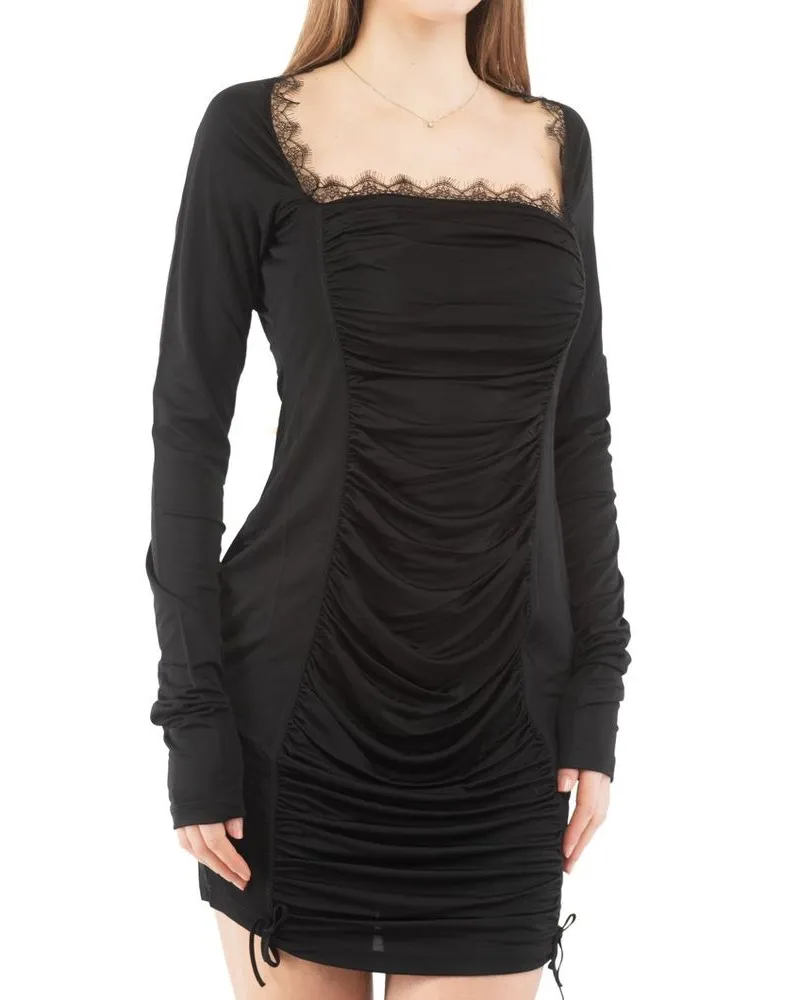 Moschino Women's Black Viscose Cocktail Dress Black