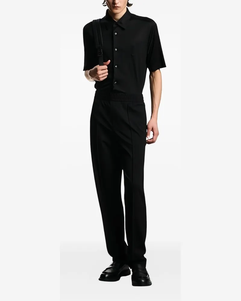 Emporio Armani Lyocell Jersey Shirt — Black Black