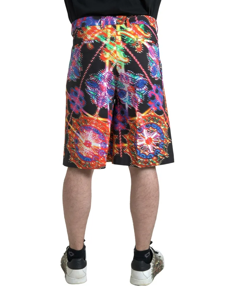 Dolce & Gabbana Multicolor Printed Cotton Men Bermuda Shorts Multicolor