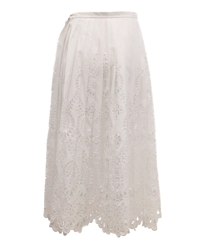 Valentino Garavani Guipure Lace Skirt — White White