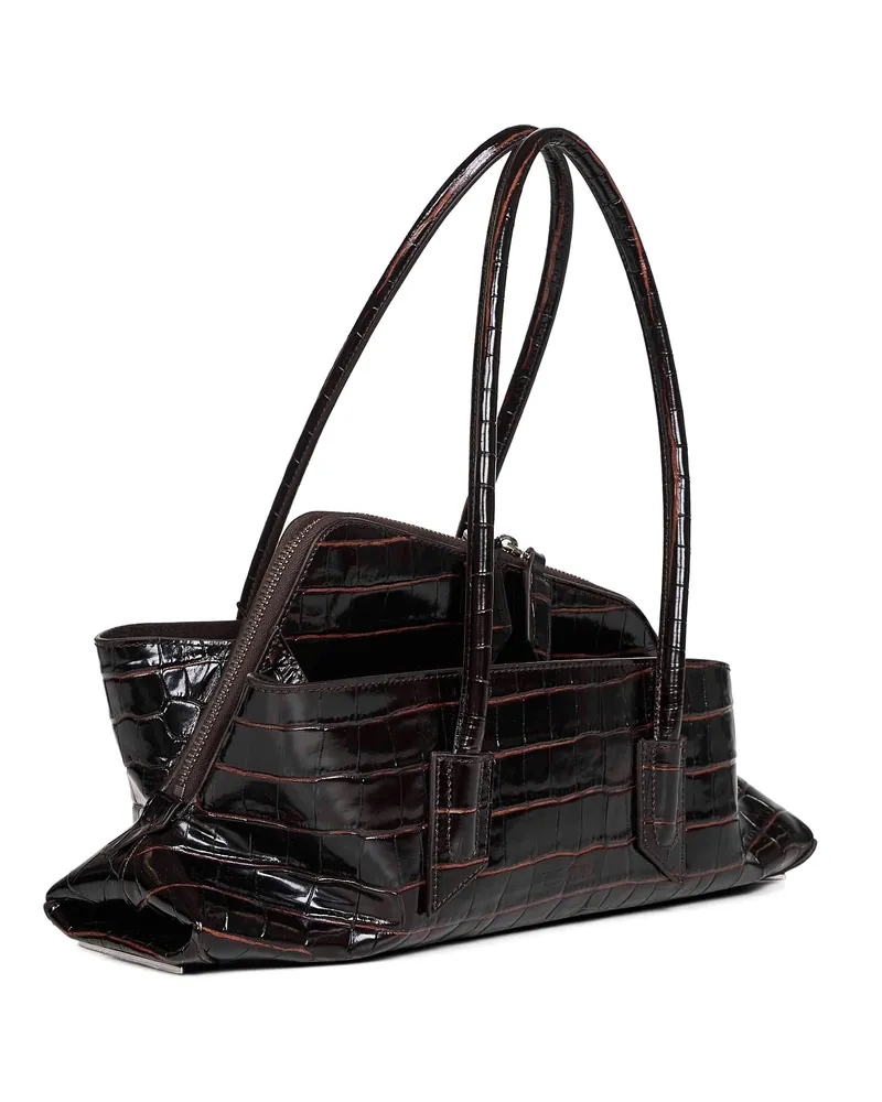ATTICO Top Handle Bag — Brown Brown