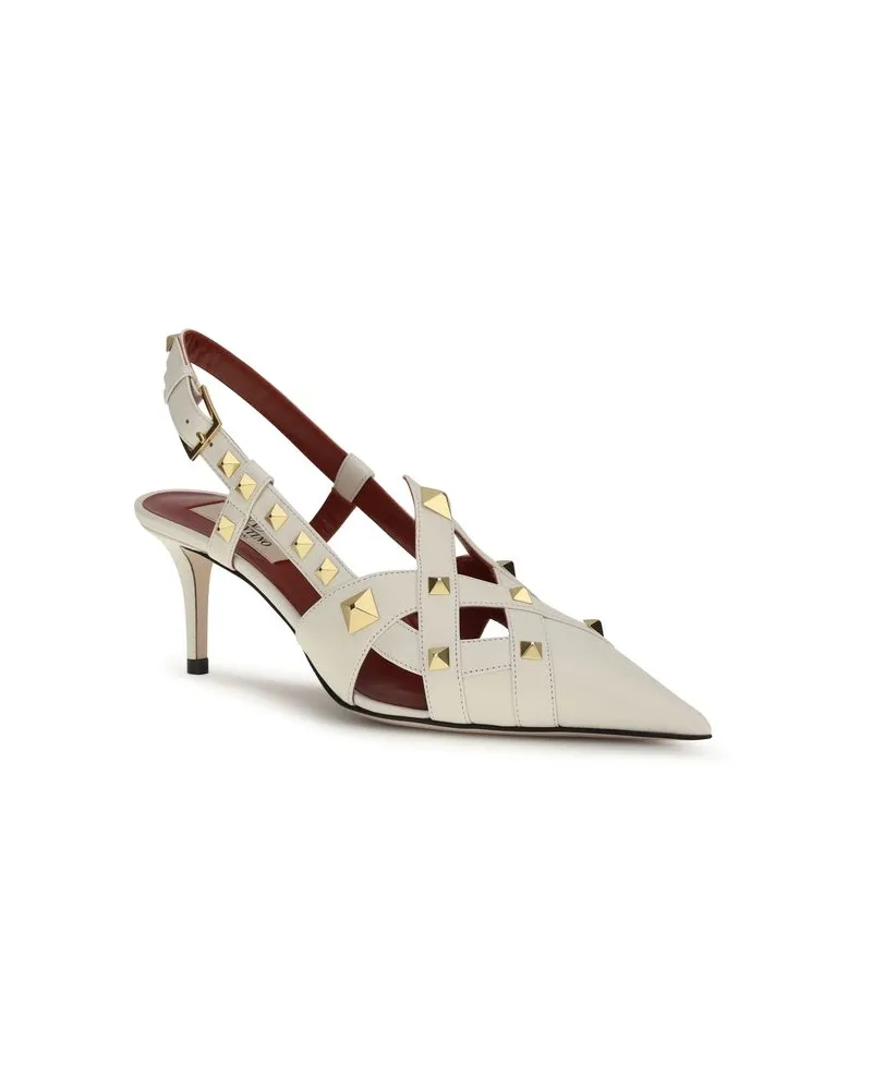 Valentino Garavani Women's Beige Goatskin High Heel Pumps Beige