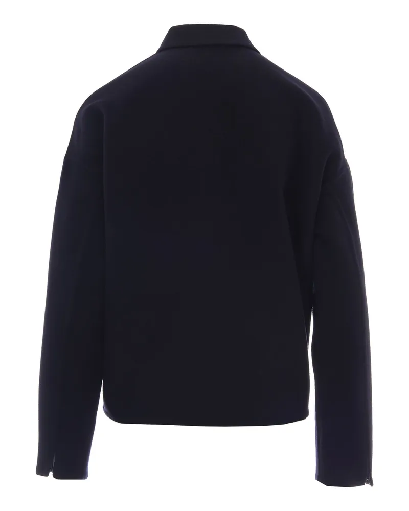 Fabiana Filippi Women's Overshirt Double-Faced Wool Night Blue Virgin Jacket Navy