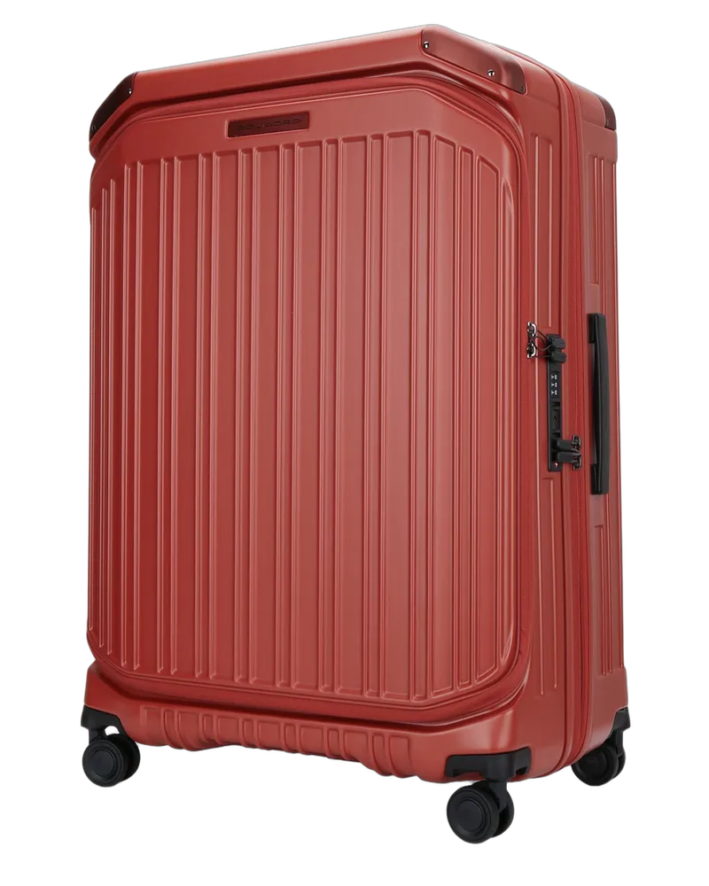 Piquadro Men's Trolley Medio Front_middle Open 4 Ruote Polic_esp Cuo Valigie Suitcases Cuo