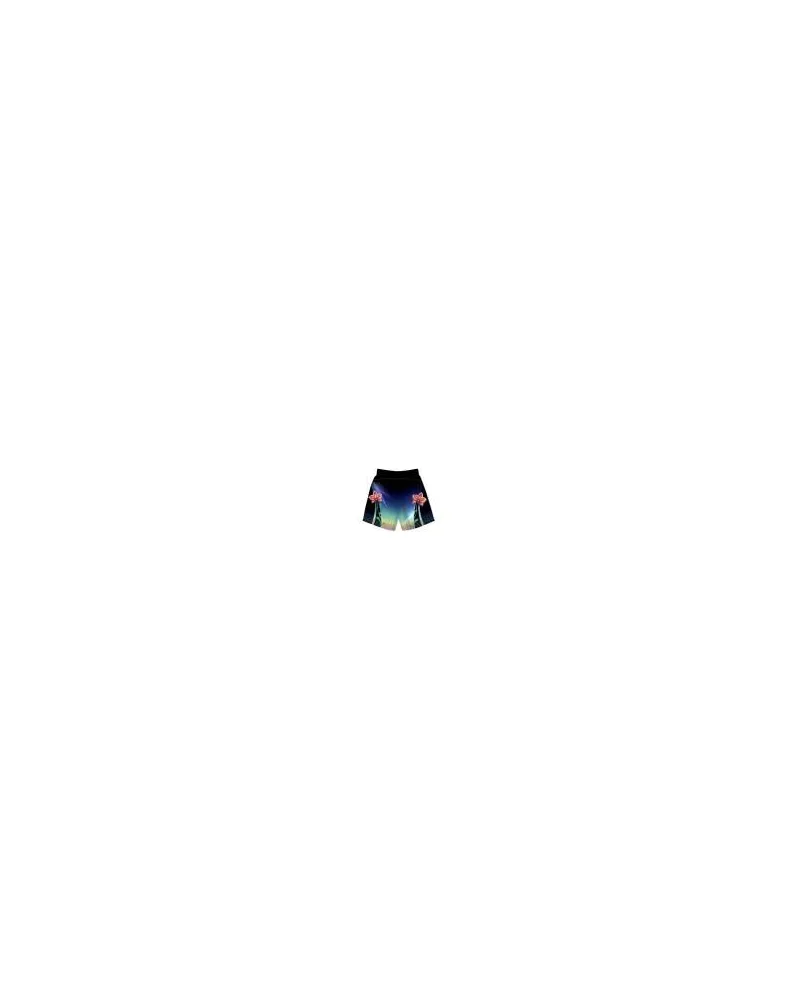 Casablanca Paris Men's Shorts, Silk Graphic Print Multicolour Multicolor