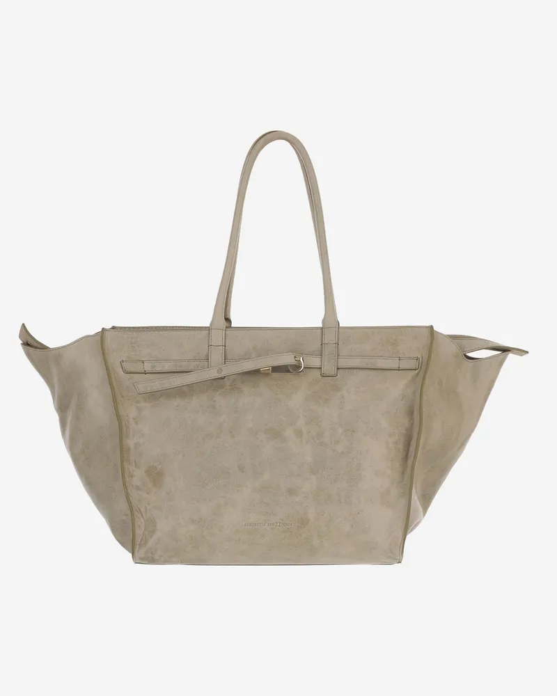 Benedetta Bruzziches Women's Weekend Leather Bag Beige Shoulder Beige
