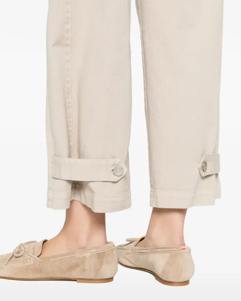 PANICALE Cashmere Women's Buttoned Jeans Ss26 W Beige