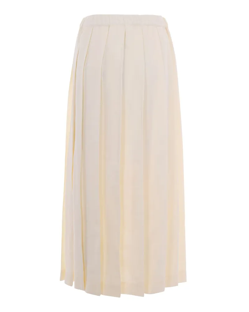 Fabiana Filippi Women's Pleated Skirt Tecno Tailoring Butter Viscose Beige