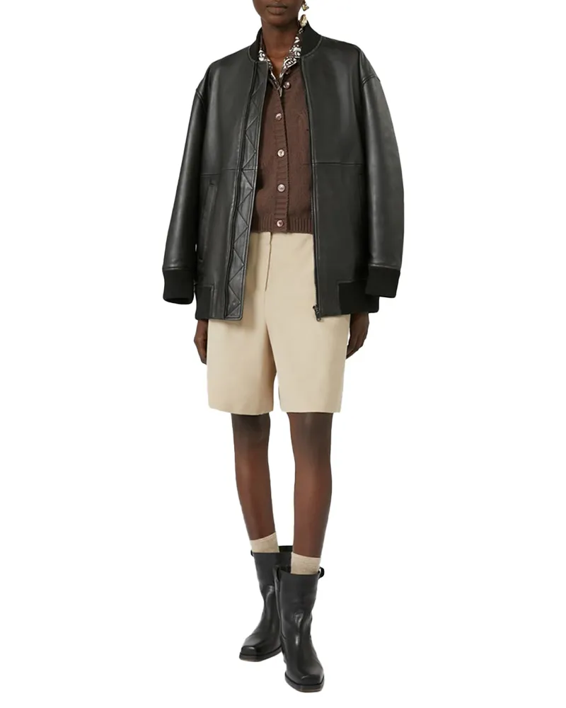 Weekend Max Mara Cotton-Blend Rib-Knit Gilet — Brown Brown