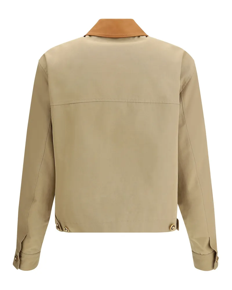 Versace Men's Cotton Jacket Warm Beige Outer: Cotton; Inner: Cupro Beige