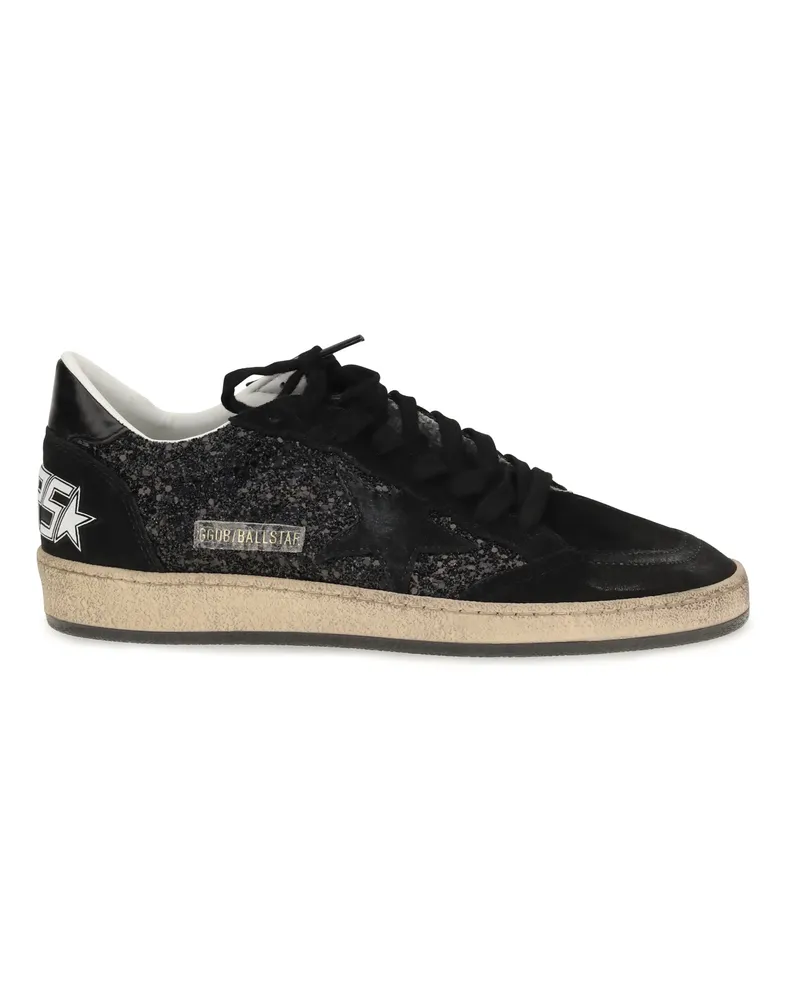 Golden Goose Ball Star Glitter Sneaker — Black Black