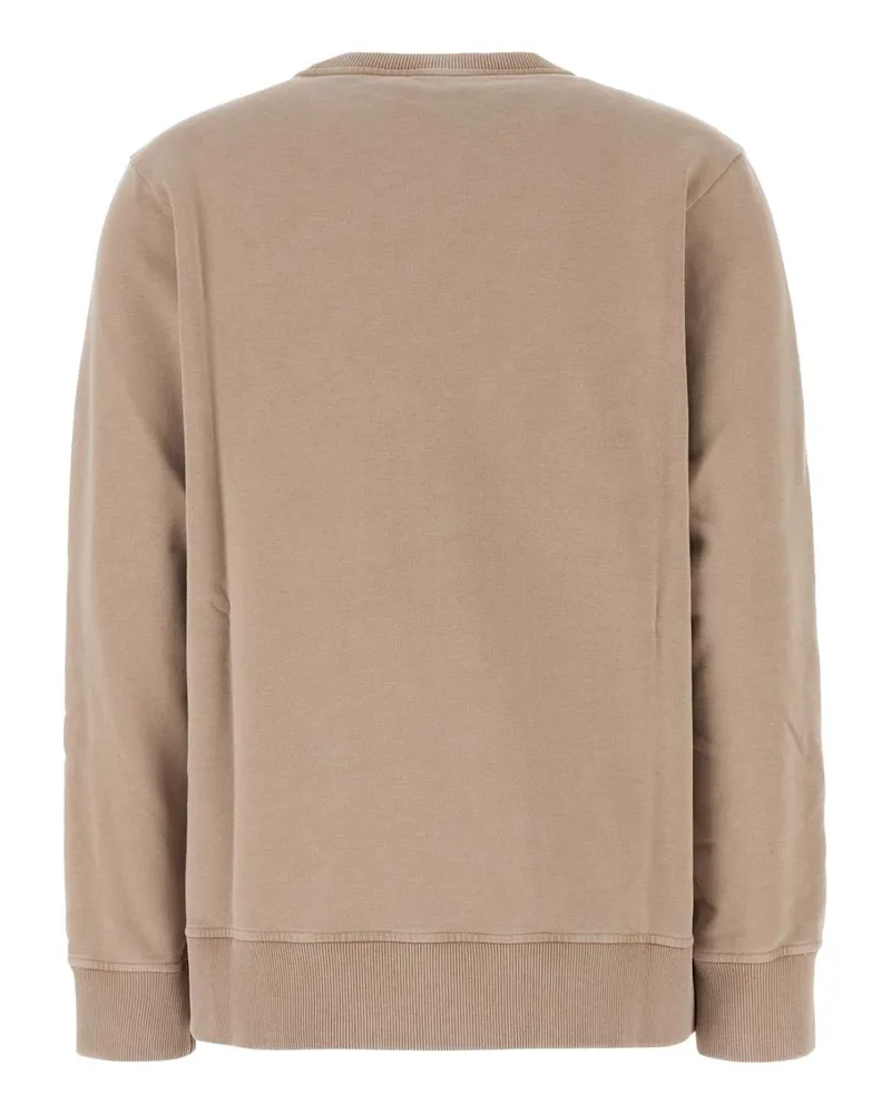 Fendi Women's Cappuccino Cotton Oversize Sweatshirt Sabbia Exterior: Felpe Beige