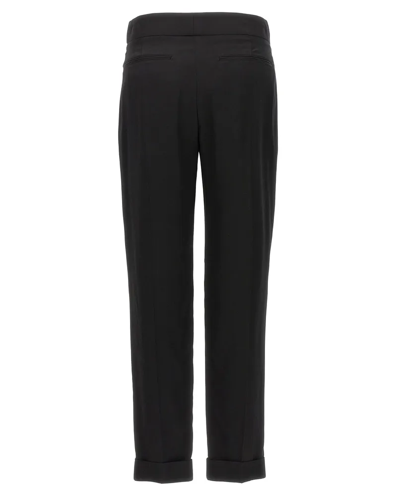 Tom Ford Metal Bar Detail Trousers — Black Black