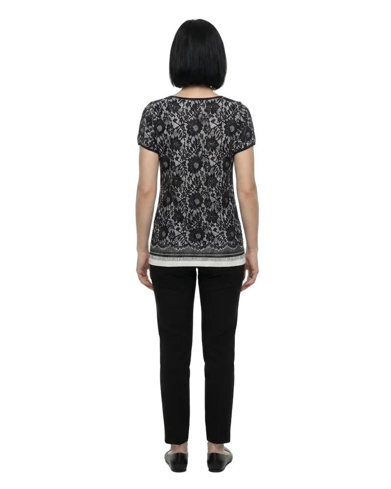 Dolce & Gabbana Women's Multicolor Polyamide T-Shirt Black