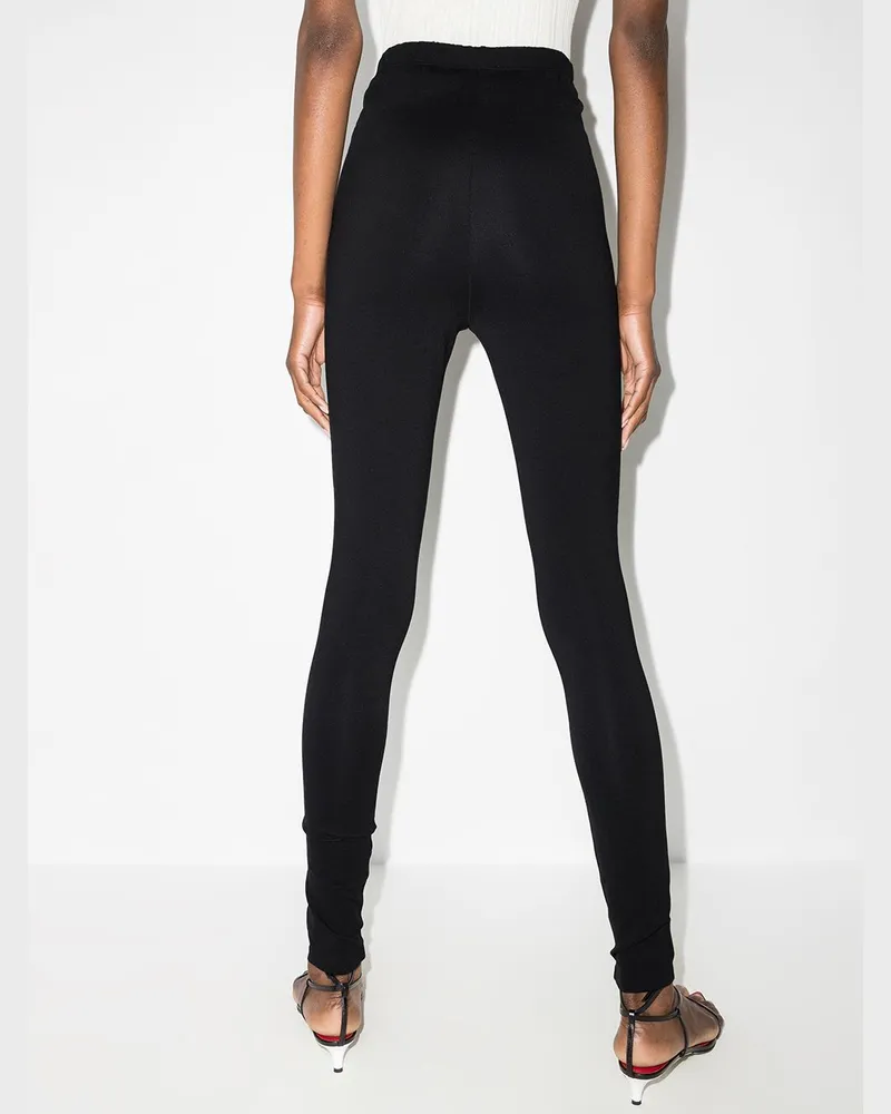 032c Technical Jersey Front Zip Leggings — Black Black