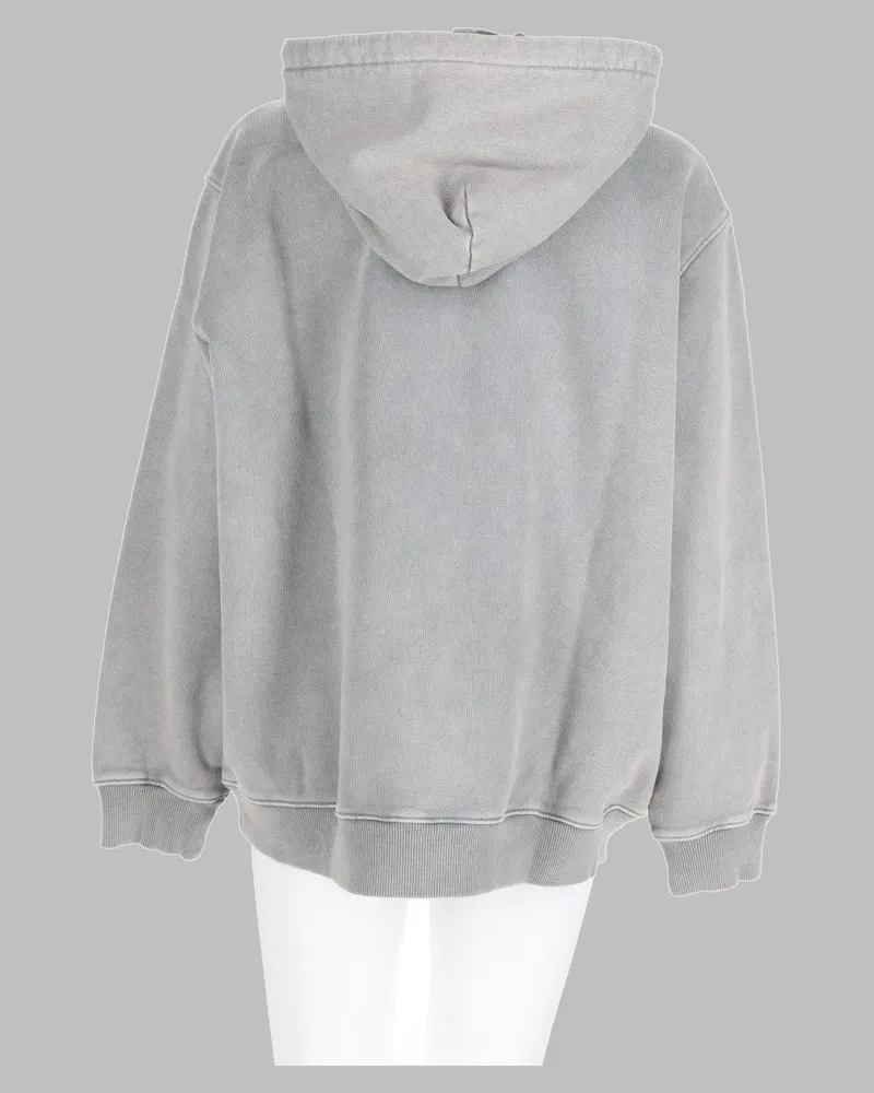 MSGM Printed Cotton Sweatshirt — Gray Gray