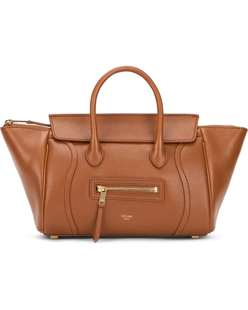 Celine Women's Luggage Handbag Leather Camel Lambskin Handbags Hand Bags Camel