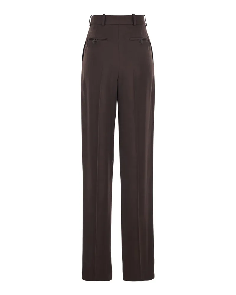Elisabetta Franchi Women's Trousers, Brown Stretch Viscose Brown