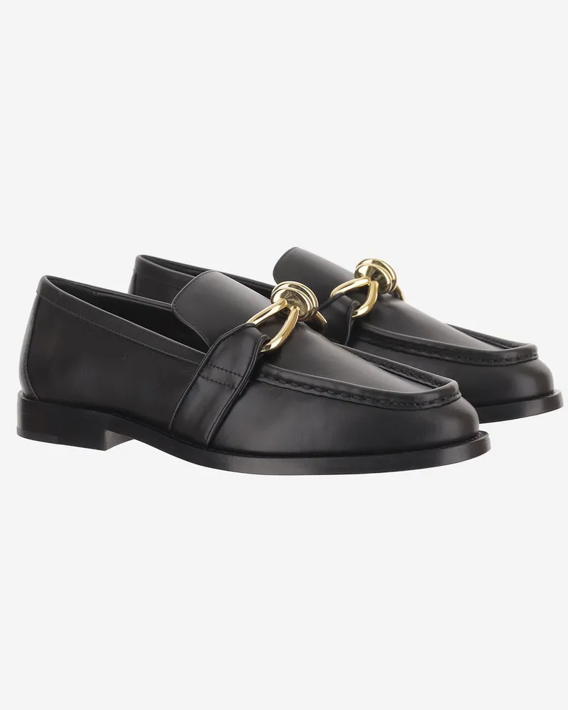 Bottega Veneta Women's Loafers Astaire Black Leather Calf Black