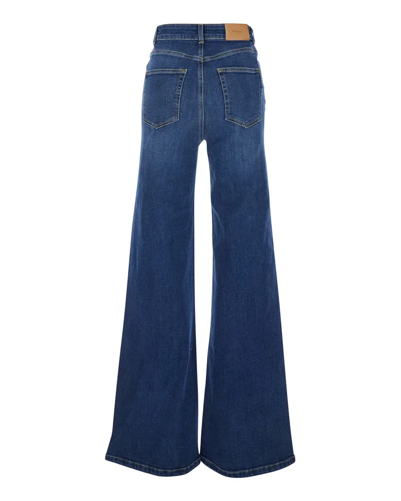Twin-Set Women's Jeans Blue Denim Cotton Blue
