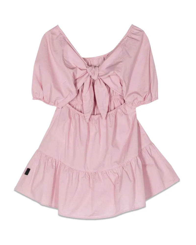 ASPESI Wide Neckline Cotton Dress — Pink Pink
