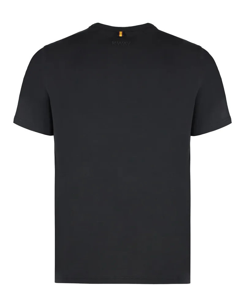 K-Way Men's Adame Cotton Crew-Neck T-Shirt Black T-Shirts And Polos Black