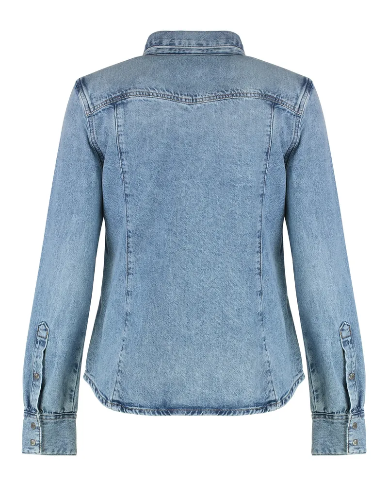 Diesel Women's De-Waves Denim Shirt Cotton Blue