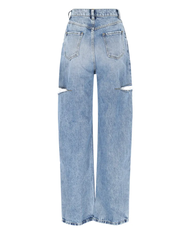 Maison Margiela Women's Jeans Blue Cotton Blue