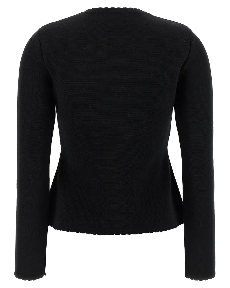 Moschino Women's Black Virgin Wool Cardigan Clothing Black