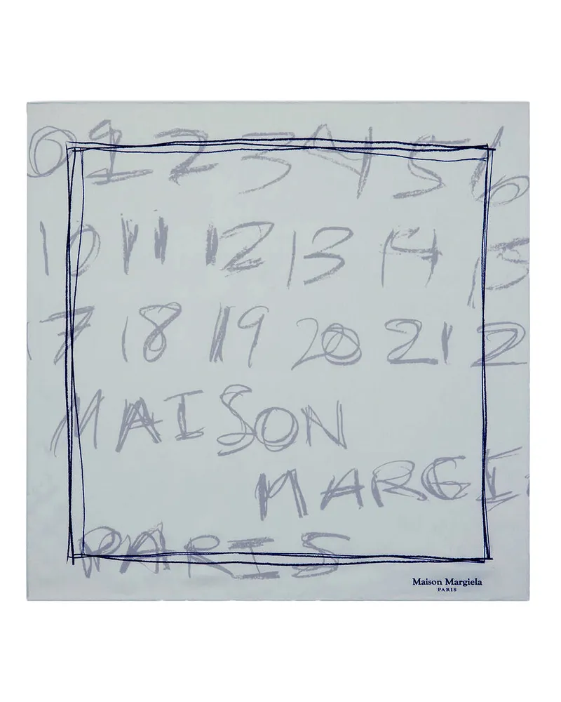 Maison Margiela Women's Scarfs Blue Silk Blue