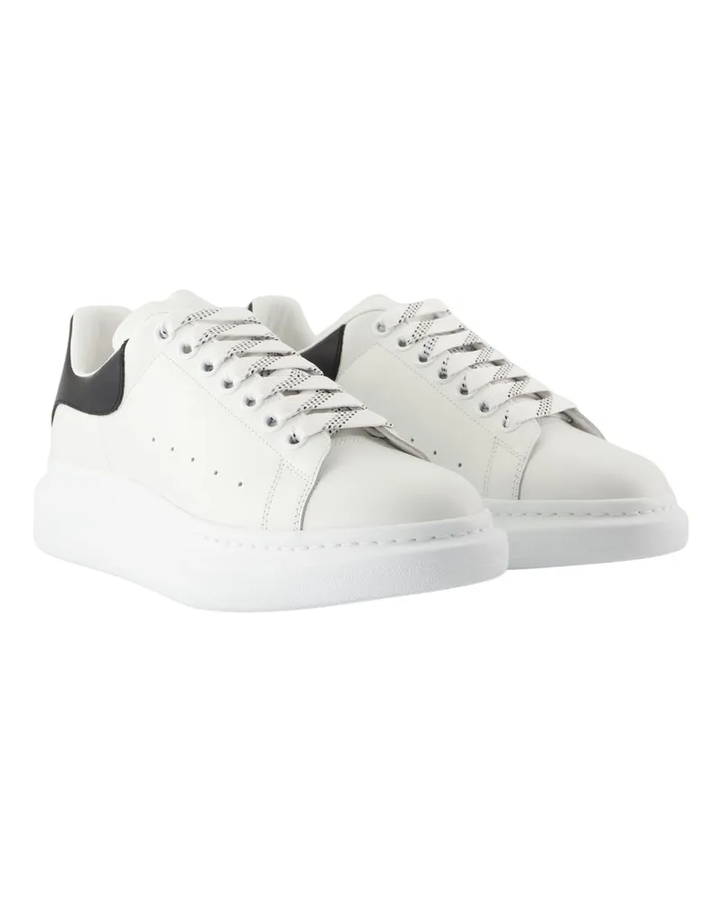 Alexander McQueen Men's Oversized Sneakers -  Leather White Calfskin Shoes White