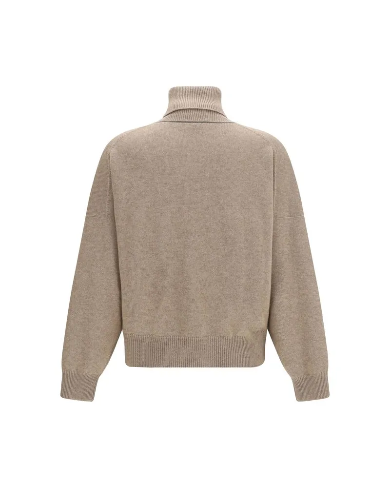 Brunello Cucinelli Cashmere Turtleneck Sweater — Brown Brown